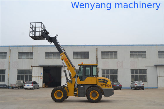WY3000 Телескопический вилочный погрузчик с высотой подъема 5,4 м с рабочей платформой поставщик